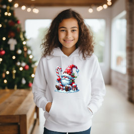 Camiseta Christmas Gnome with Candy and Gift Box