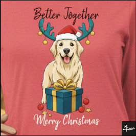 Camiseta Christmas Golden Retriever Gift Graphic Reindeer