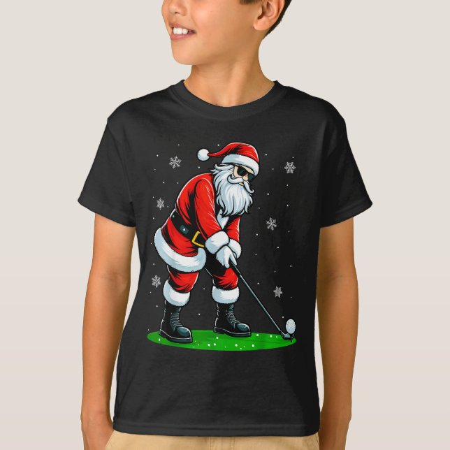 Camiseta Christmas Golf Santa Golfer Xmas Funny Christmas G (Frente)