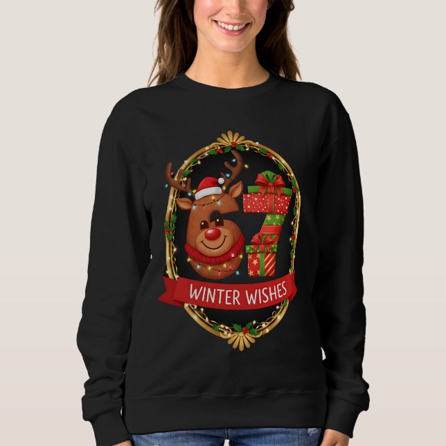 Camiseta Christmas Graphic Santa Claus Reindeer Six Seven  (Frente)