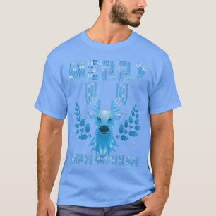 Camiseta Christmas Hanukkah Reindeer Merry Chrismukkah Jewi