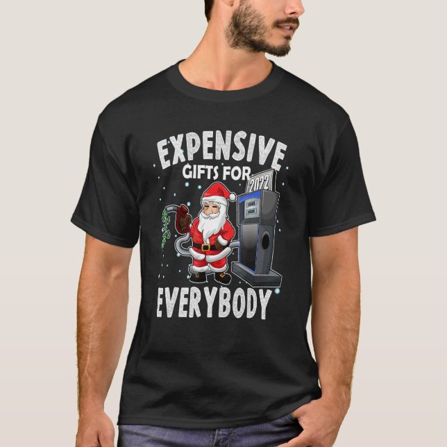 Camiseta Christmas Humor  Santa Meme Expensive (Frente)