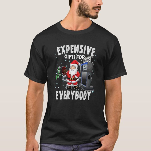 Camiseta Christmas Humor Santa Meme Expensive (Frente)