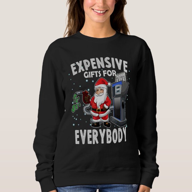 Camiseta Christmas Humor  Santa Meme Expensive (Frente)