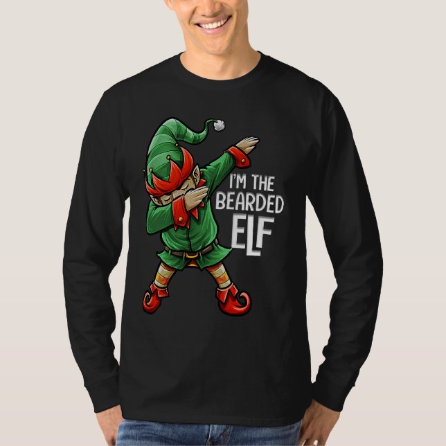 Camiseta Christmas I'm The Bearded Elf Squad Family Matchin (Frente)