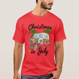 Camiseta Christmas In July, Funny Santa summer Vacation 