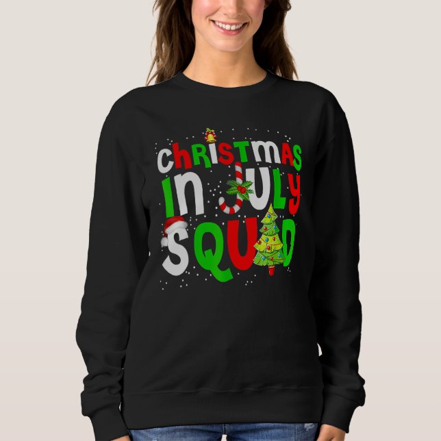 Camiseta Christmas In July Squad Summer Xmas Men Women Kids (Frente)
