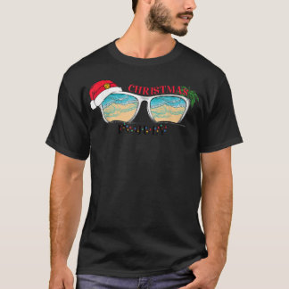 Camiseta Christmas in July Summer Vacation Sunglasses with 