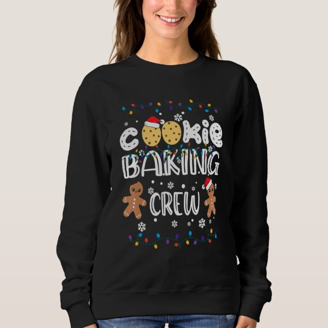 Camiseta Christmas Lights Christmas Cookie Baking Crew 1 (Frente)