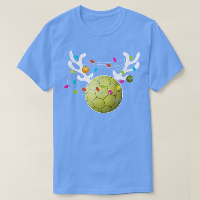 Camiseta Christmas Lights Handball Funny Xmas 85  (Frente do Design)