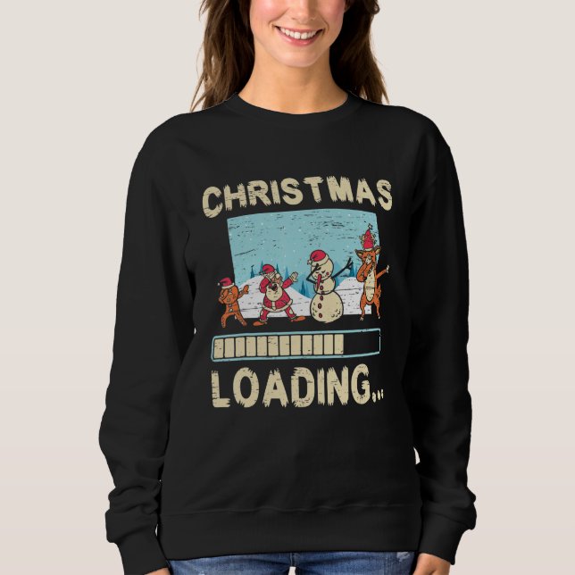 Camiseta Christmas Loading Santa Claus Reindeer Holidays (Frente)