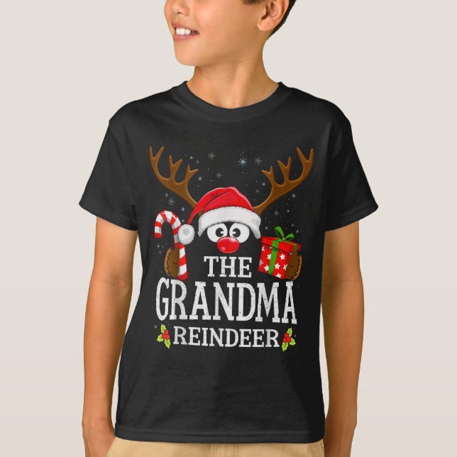 Camiseta Christmas Matching The Grandma Reindeer Family  (Frente)