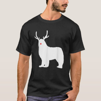 Camiseta Christmas Newfoundland Reindeer Newfie Dog Gift 
