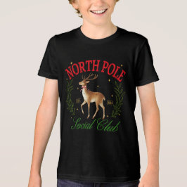 Camiseta Christmas North Pole Social Club Reindeer