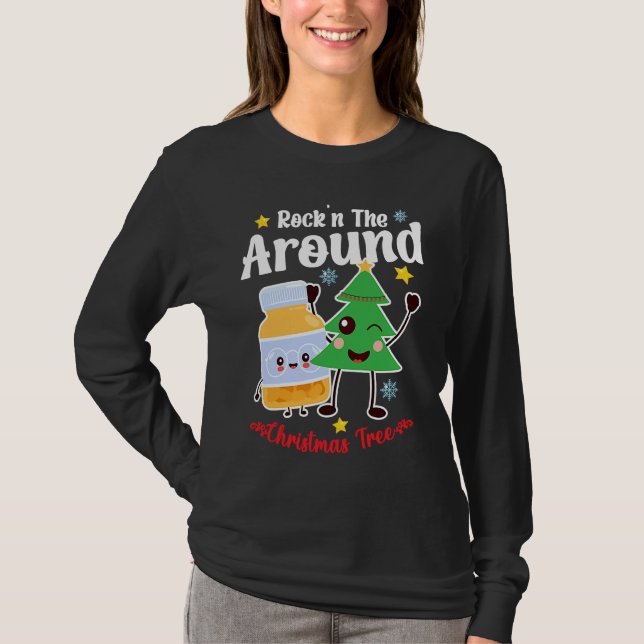 Camiseta Christmas Nurse Roc'n Around The Christmas Tree NI (Frente)