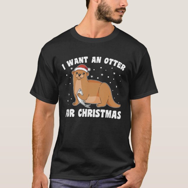 Camiseta Christmas Otter Otter For All Christmas Otters (Frente)