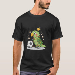 Camiseta Christmas Parrot playing soccer