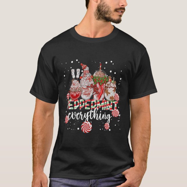 Camiseta Christmas Peppermint Everything Coffee Chocolate M (Frente)