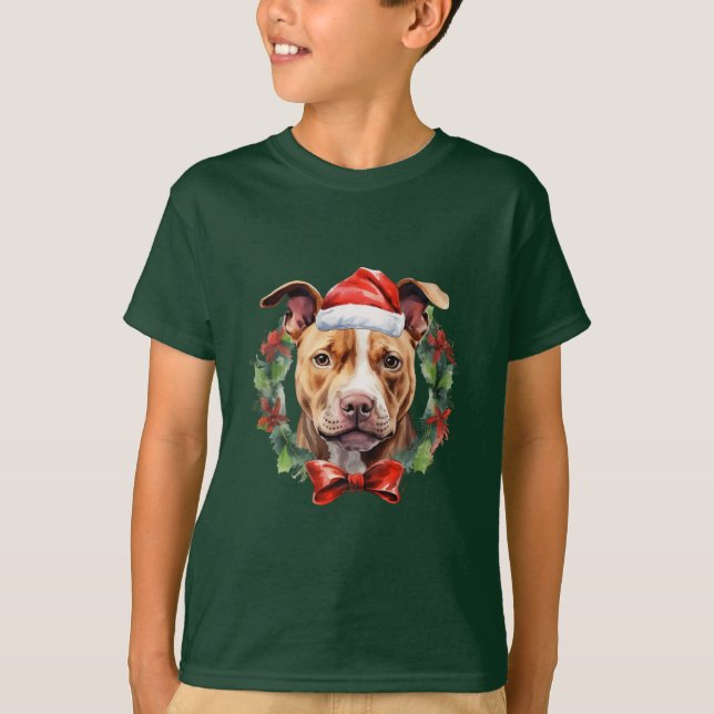 Camiseta Christmas Pitbull (Frente)