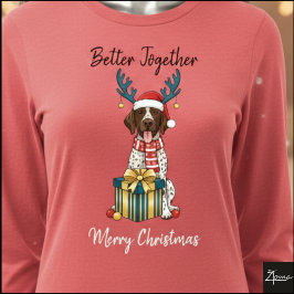Camiseta Christmas Pointer Dog Ticked Gift Graphic