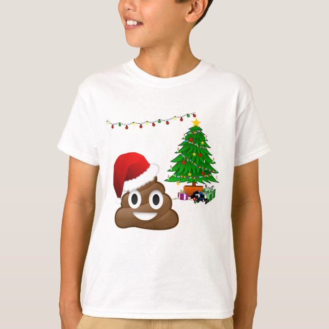 Camiseta christmas poo emoji (Frente)