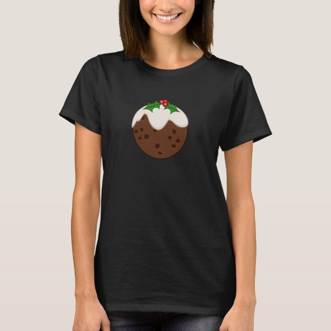 Camiseta Christmas Pudding Illustrative Art (Frente)