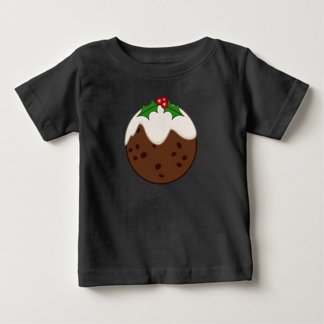 Camiseta Christmas Pudding Illustrative Art (Frente)