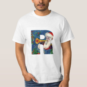 CAMISETA CHRISTMAS R LETTER / SANTA CLAUS BUGLER