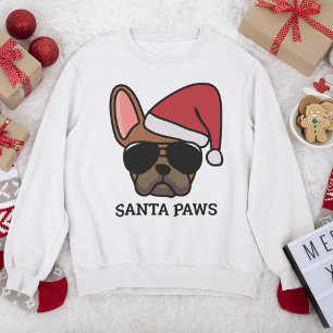 Camiseta Christmas Red Fawn French Bulldog Sweatshirt