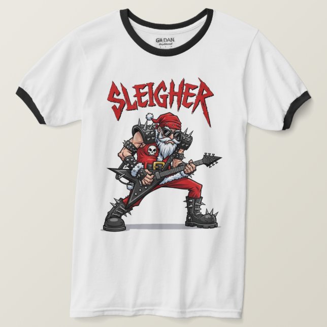 Camiseta Christmas Ringer (Frente do Design)