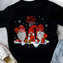 Camiseta Christmas Santa Basketball Player Red Gnomes