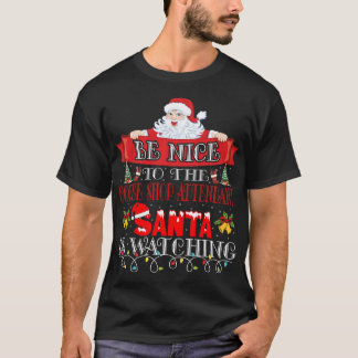 Camiseta Christmas Santa Claus Coffee Shop Attendant Gift
