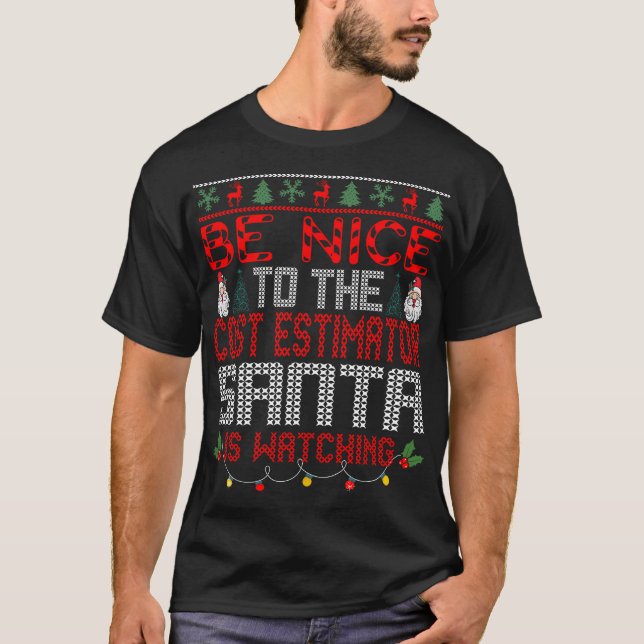 Camiseta Christmas Santa Claus Cost Estimator Gift  (Frente)