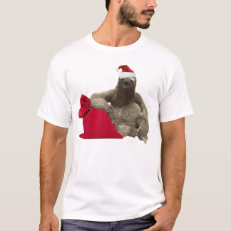 Camiseta Christmas Santa Sloth