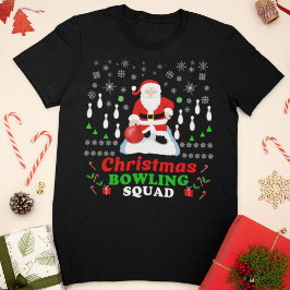 Camiseta Christmas Santa's Bowling Squad