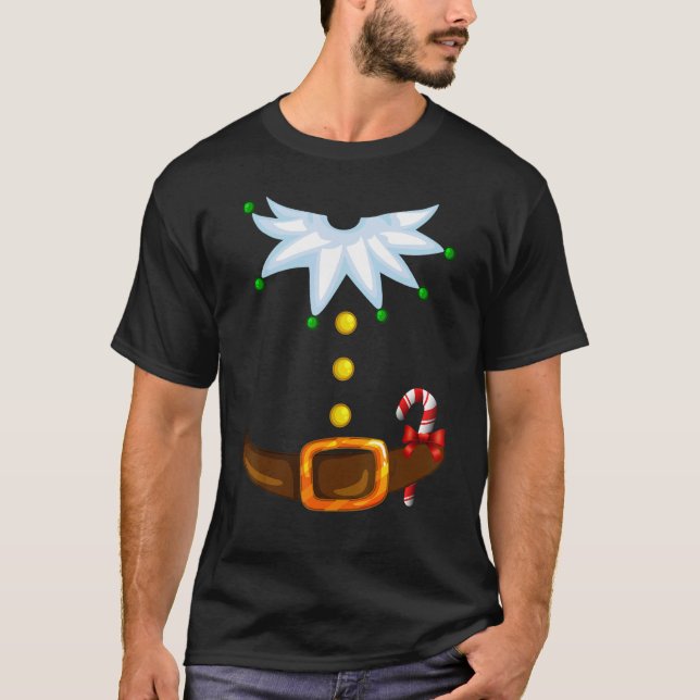 Camiseta Christmas Santa's Elf Costume Family (Frente)