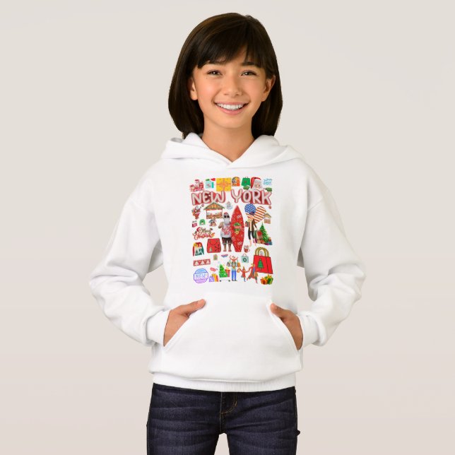 Camiseta Christmas Shopping Hoodie (Frente Completa)