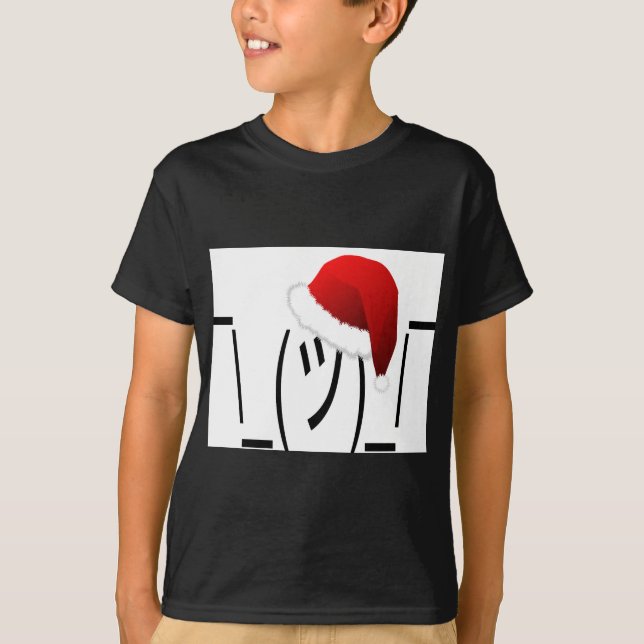 Camiseta christmas shrug emoji (Frente)