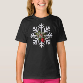 Camiseta Christmas Snowflake And Shy Red Berry