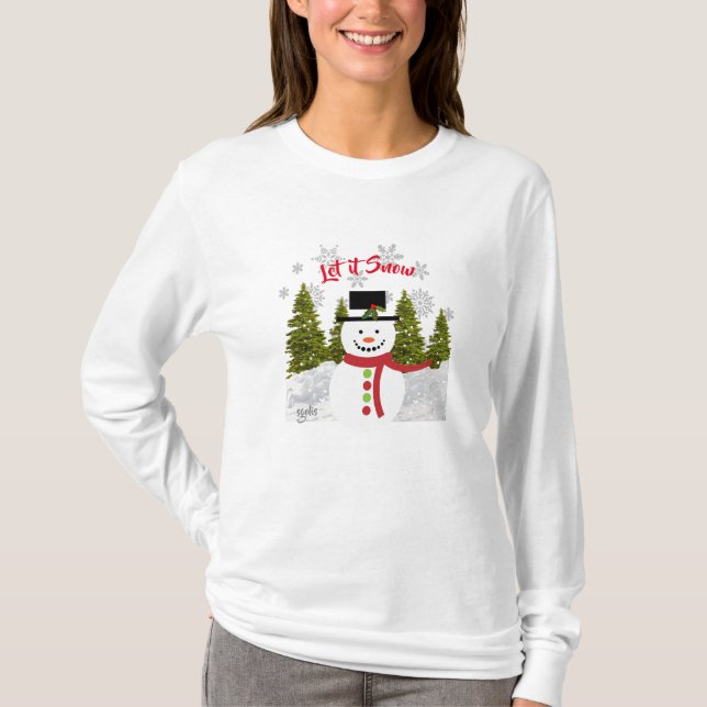 Camiseta Christmas Snowman / Let it Snow (Frente)