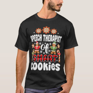 Camiseta Christmas Speechherapist Of Smart Cookies Cute Gin
