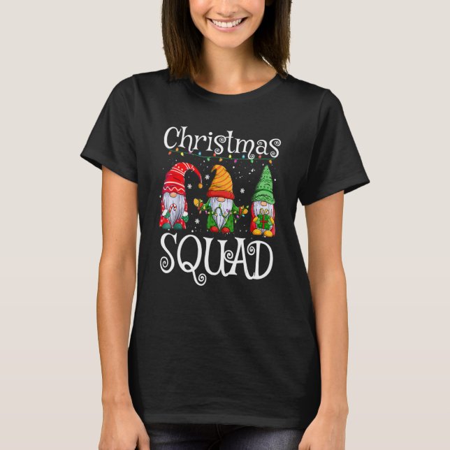 Camiseta Christmas Squad Family Matching Gnomes Pjs Xmas Bo (Frente)