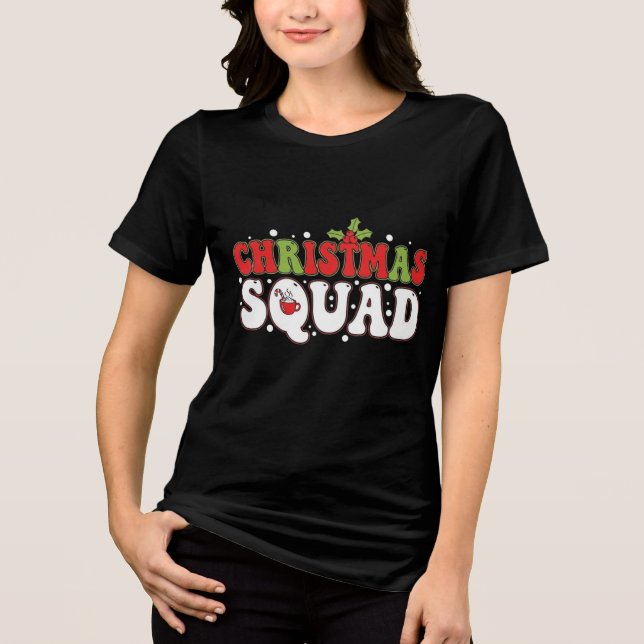 Camiseta Christmas Squad | Fun Matching Holiday Team Design (Frente)