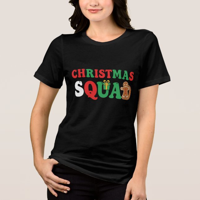 Camiseta Christmas Squad | Fun Matching Holiday Team Design (Frente)