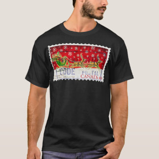 Camiseta Christmas Stamp Canada 49 Cent Sleigh All Day Sant