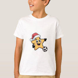 Camiseta Christmas star playing soccer