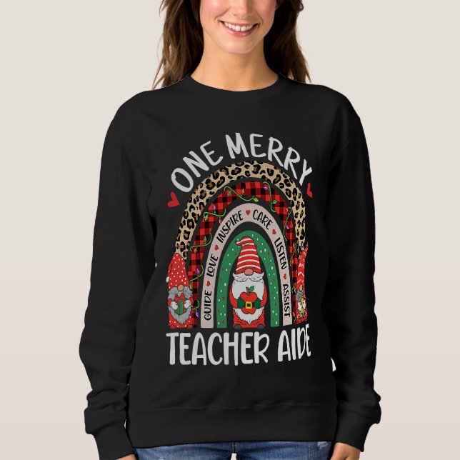 Camiseta Christmas Teacher Aide  Gnomes Assistant Teacher (Frente)