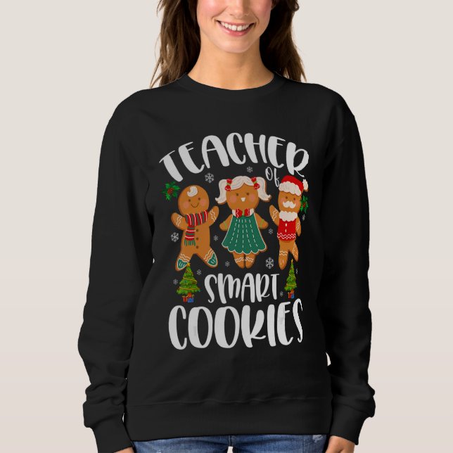 Camiseta Christmas Teacher Cute Gingerbread Cookies (Frente)
