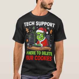Camiseta Christmas Tech Support Here to Delete Cookies 