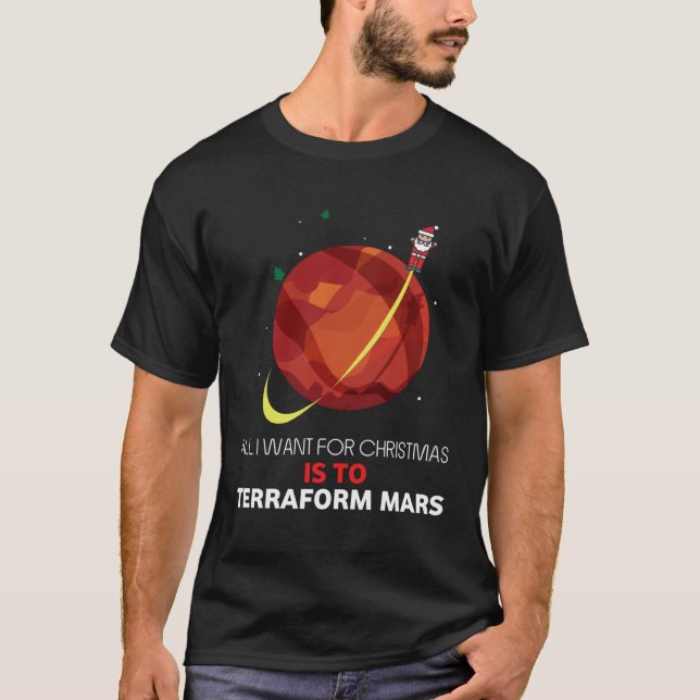 Camiseta Christmas Terraforming Mars  Christmas Board game  (Frente)